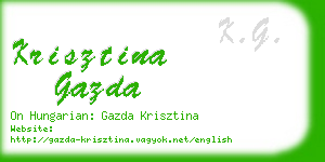 krisztina gazda business card